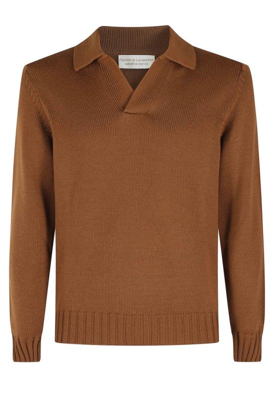 25FW 필리포 드 로렌티스 폴로 티셔츠 PL3MLSK WM5R 097 Brown