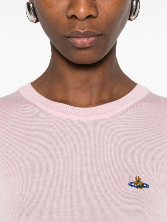 26SS 비비안웨스트우드 베아 니트 반소매 스웨터 1803002Q Y001A G401 Pink - VIVIENNE WESTWOOD