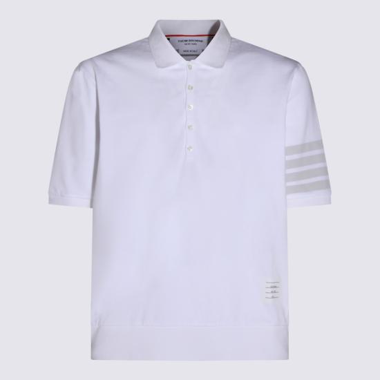26SS 톰브라운 가먼트 오버다이드 저지 4바 폴로셔츠 MJP236AJ0253100 White - THOM BROWNE