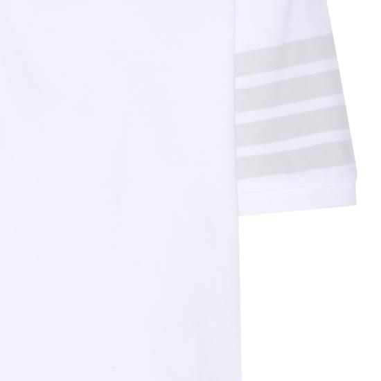 26SS 톰브라운 가먼트 오버다이드 저지 4바 폴로셔츠 MJP236AJ0253100 White - THOM BROWNE