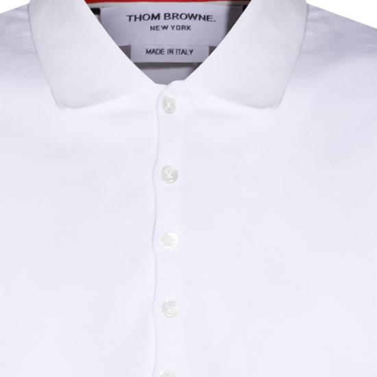 26SS 톰브라운 가먼트 오버다이드 저지 4바 폴로셔츠 MJP236AJ0253100 White - THOM BROWNE
