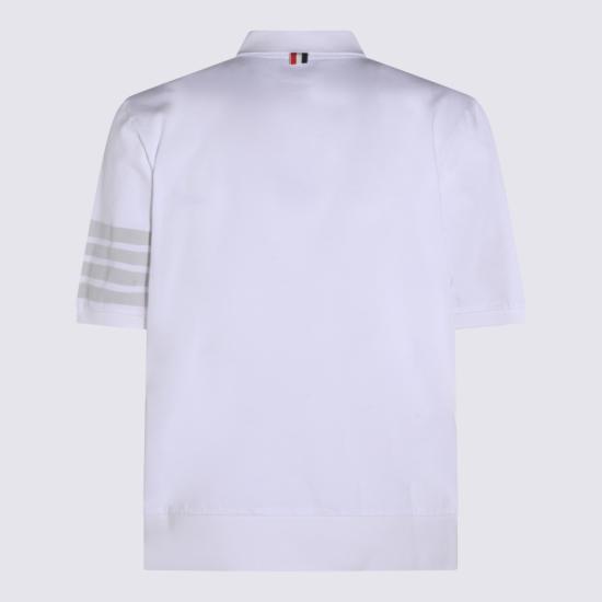 26SS 톰브라운 가먼트 오버다이드 저지 4바 폴로셔츠 MJP236AJ0253100 White - THOM BROWNE
