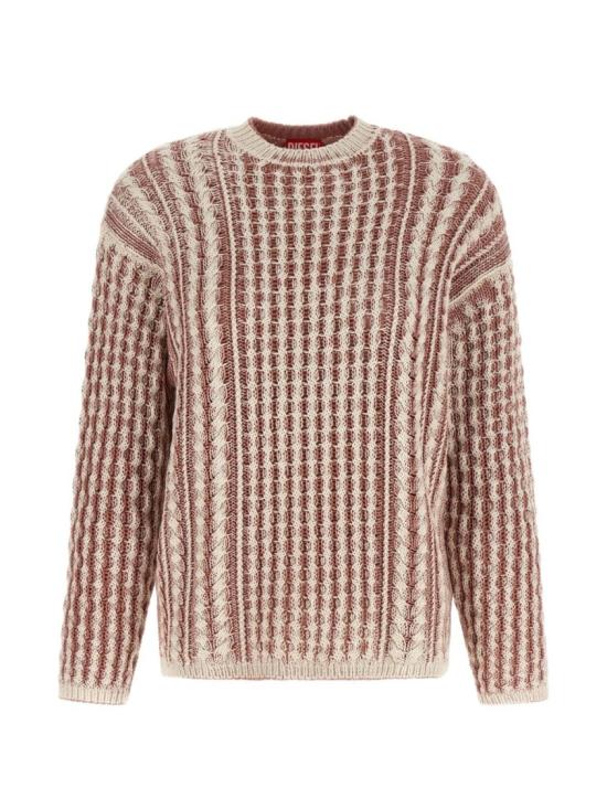 26SS 디젤 리버스 프린트 케이블 니트 A21425 0GFCN 33L Neutrals