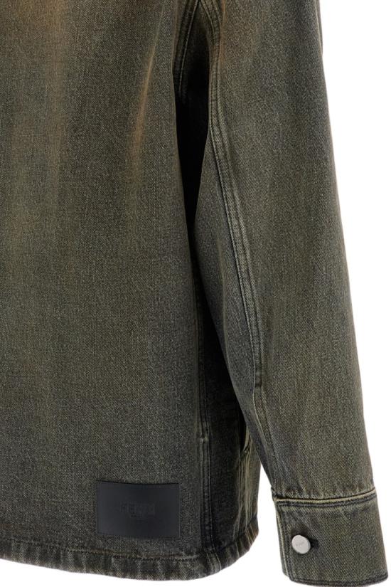 25FW 펜디 데님 셔츠 FW1410AT2IF0ZJ4 Green - FENDI