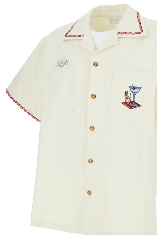 26SS 드롤드무슈 반팔 셔츠 JSH227CO215OW White - DROLE DE MONSIEUR