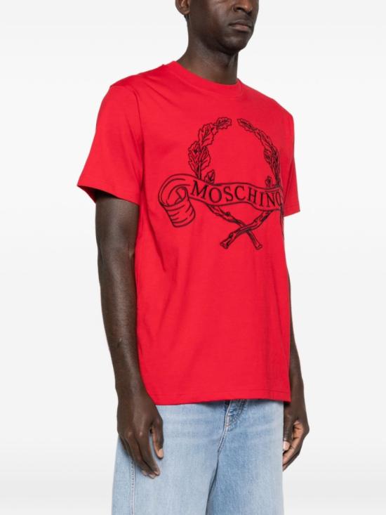 26SS 모스키노 반팔 티셔츠 A0722 0241 1115 Red - MOSCHINO