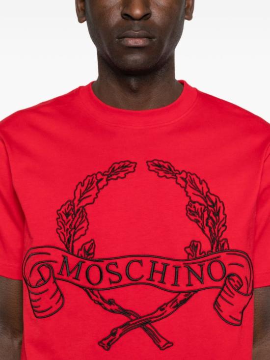 26SS 모스키노 반팔 티셔츠 A0722 0241 1115 Red - MOSCHINO