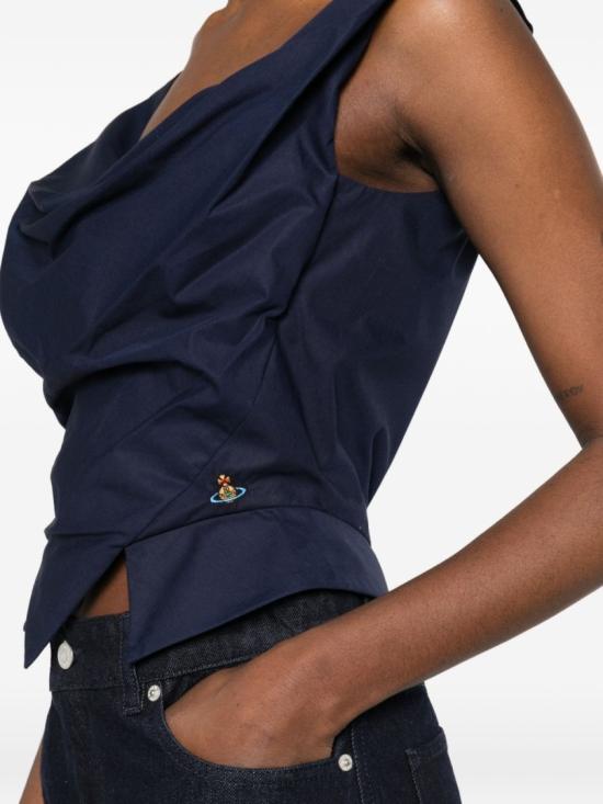 26SS 비비안웨스트우드 민소매 티셔츠 1505000M W009Q K410 Blue - VIVIENNE WESTWOOD