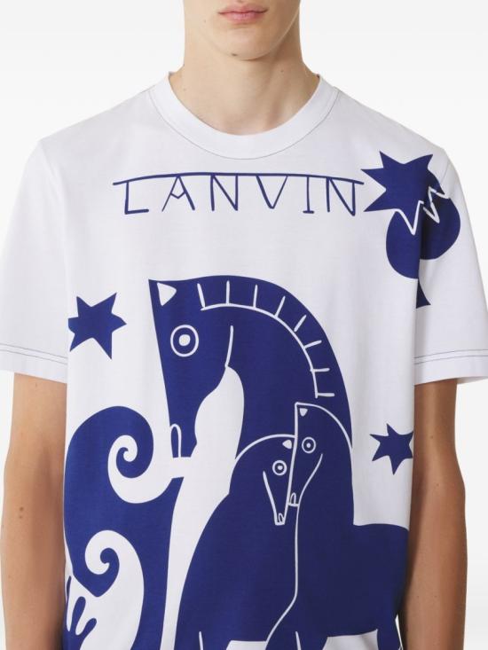 26SS 랑방 반팔 티셔츠 RM TS0016 J314 P26 01 White - LANVIN