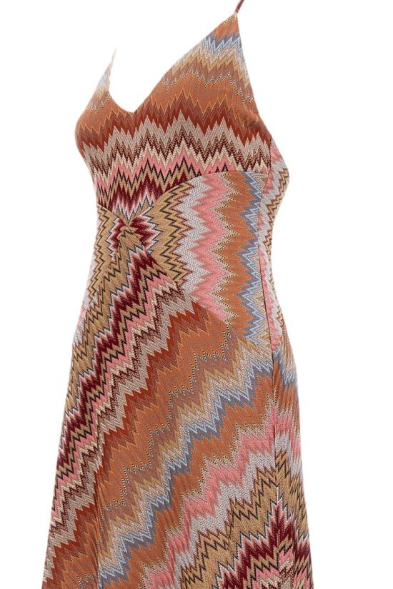 26SS 미소니 롱 원피스 DS26SG29BR014TSM9Y1 Brown - MISSONI