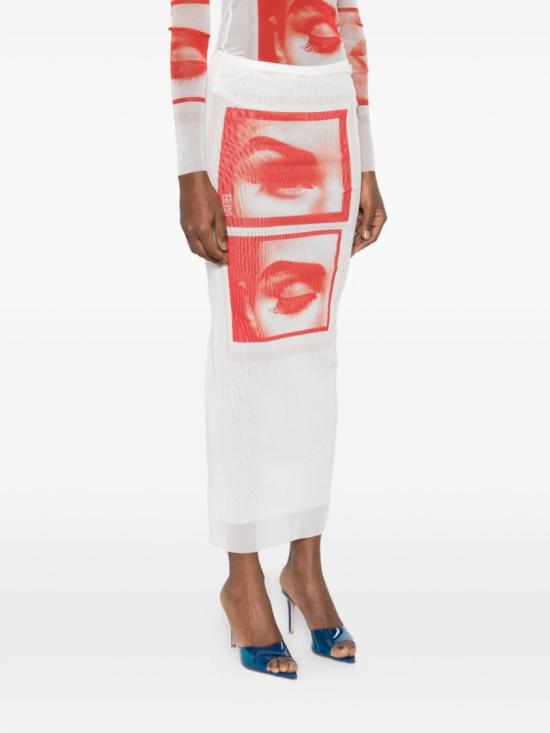 26SS 장 폴 고티에 롱 스커트 SK042 M021P 013014 White - JEAN PAUL GAULTIER