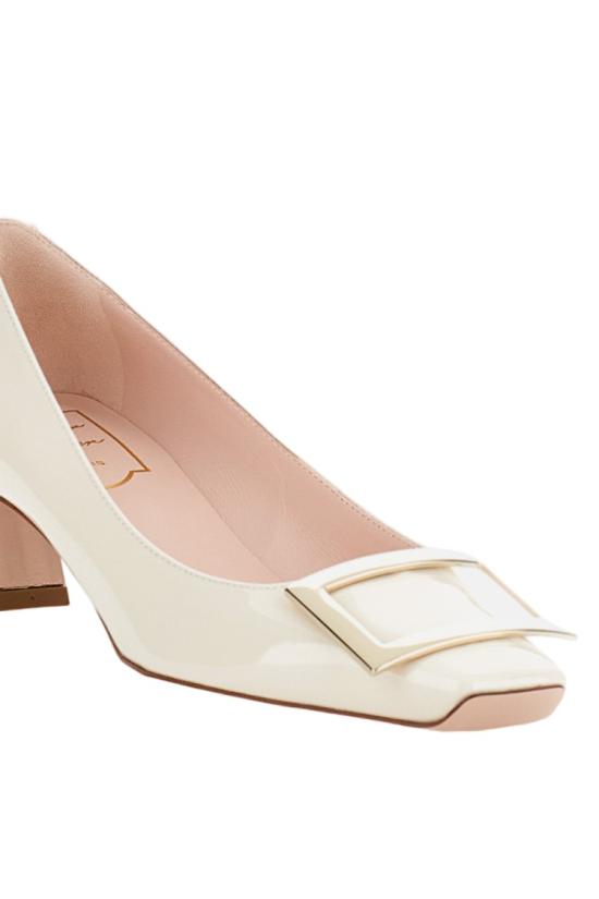  로저비비에 트럼펫 메탈 버클 펌프스 RVW44815280D1PC019 White - ROGER VIVIER