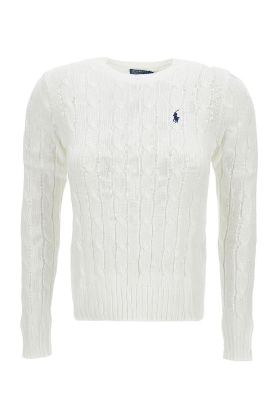 26SS 폴로 랄프로렌 폴로 자수 케이블 니트 스웨터  211971869007WHITE White