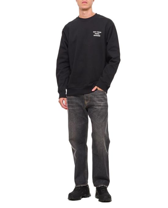  드롤드무슈 긴팔 티셔츠 PERMSW149CO127BL Black - DROLE DE MONSIEUR