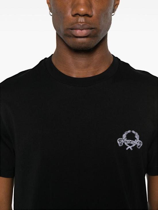 26SS 모스키노 반팔 티셔츠 A0718 0241 1555 Black - MOSCHINO