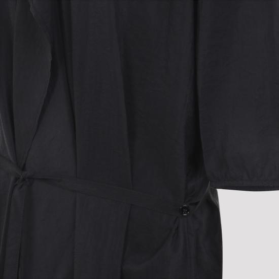 26SS 르메르 비대칭 셔츠 드레스 드라이 실크 DR1162 LF1308 Black - LEMAIRE