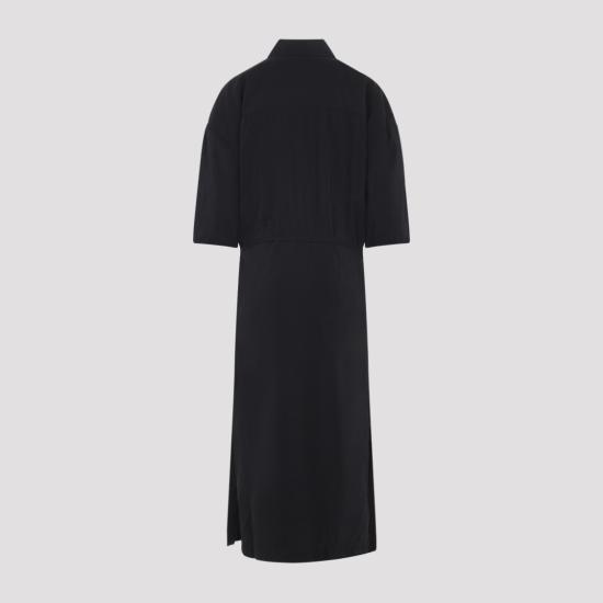 26SS 르메르 비대칭 셔츠 드레스 드라이 실크 DR1162 LF1308 Black - LEMAIRE