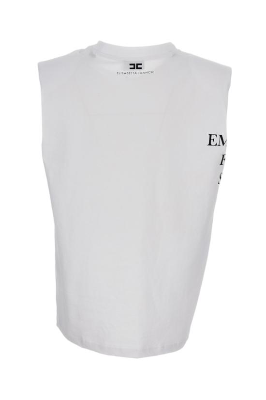 26SS 엘리자베타프랜치 민소매 티셔츠 MA70P61E2270 White - ELISABETTA FRANCHI