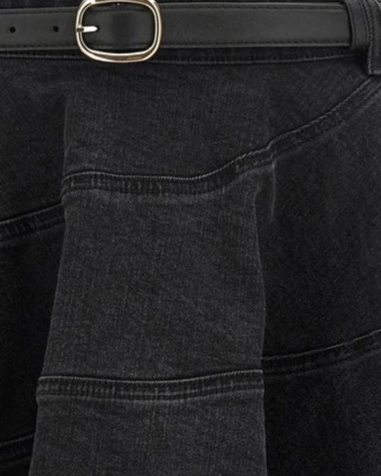 26SS 셀프 포트레이트 미디 스커트 1471395 Black - SELF PORTRAIT