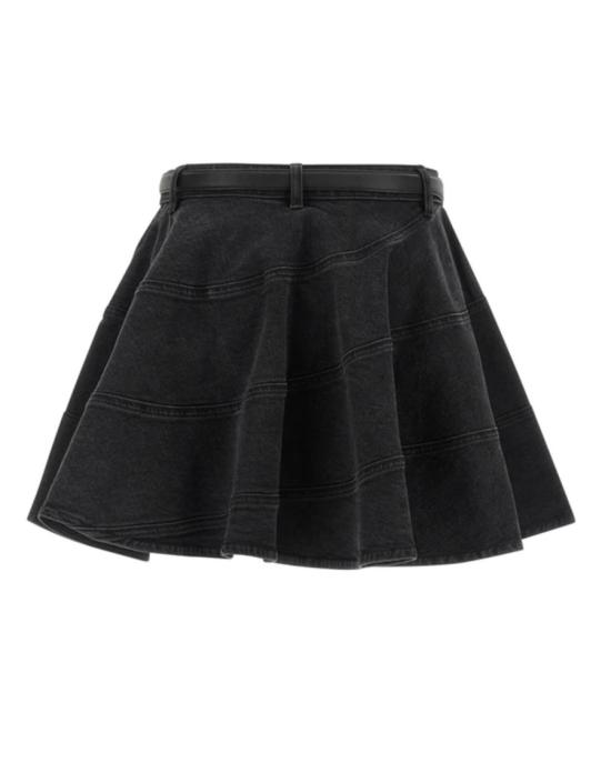 26SS 셀프 포트레이트 미디 스커트 1471395 Black - SELF PORTRAIT