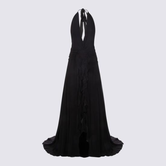 26SS 블루마린 롱 원피스 P622A803AN0990 Black - BLUMARINE