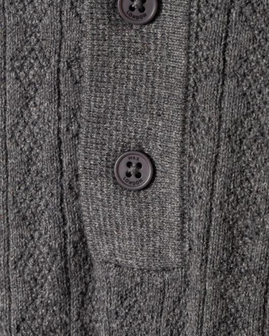 25FW 왁스 런던 폴로 티셔츠 AW25 KNT OBN BTV MRL GREY MARL Grey - WAX LONDON