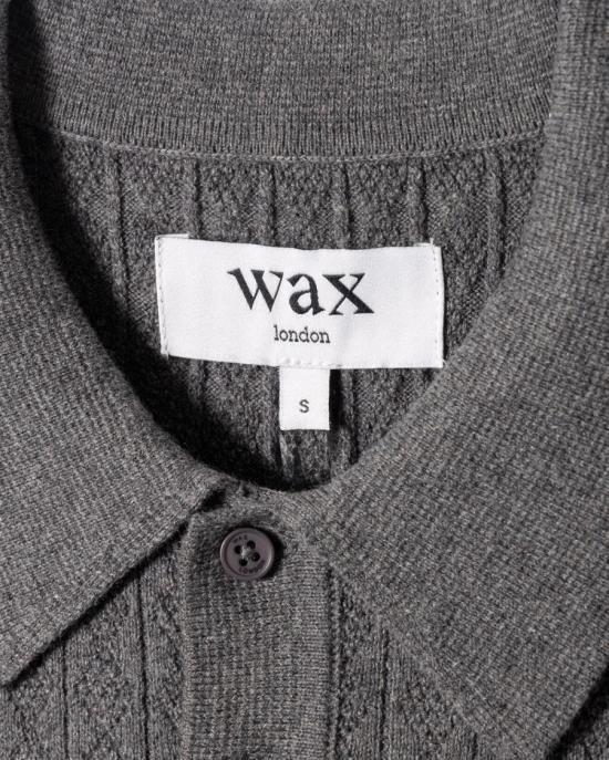 25FW 왁스 런던 폴로 티셔츠 AW25 KNT OBN BTV MRL GREY MARL Grey - WAX LONDON
