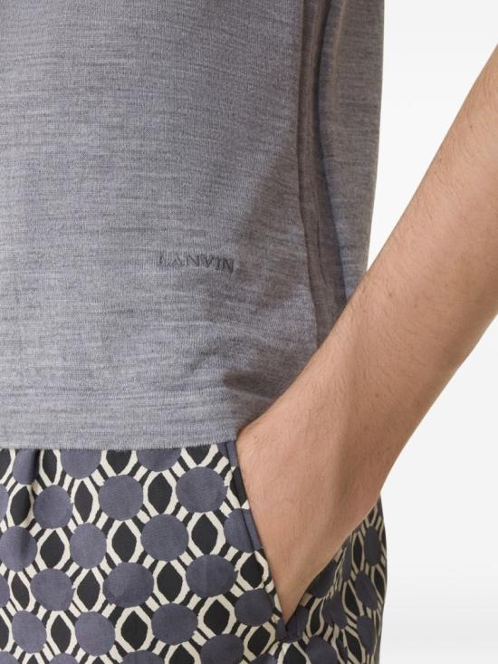 26SS 랑방 폴로 티셔츠 RM PL0005 K099 P26 12 Grey - LANVIN