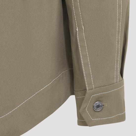 26SS 아미 화이트 코튼 워커 버튼 자켓 UJK874 CO0211 Brown - AMI