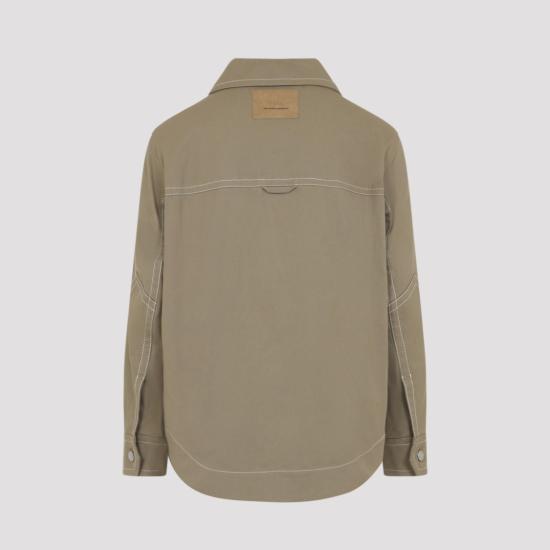 26SS 아미 화이트 코튼 워커 버튼 자켓 UJK874 CO0211 Brown - AMI