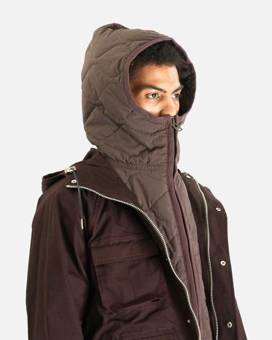  사카이 자켓 립스톱 블라우스 재킷 브라운 - SACAI