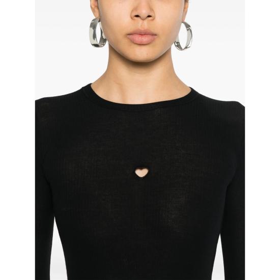 26SS 베이스레인지 긴팔 티셔츠 TOHLS RB HEART LONG BLACK - BASERANGE