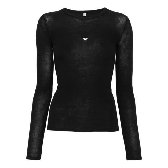 26SS 베이스레인지 긴팔 티셔츠 TOHLS RB HEART LONG BLACK