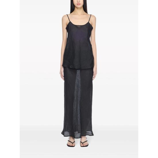 26SS 베이스레인지 롱 스커트 SKDY SL DYDINE BLACK - BASERANGE