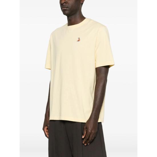 26SS 메종키츠네 드리밍 폭스 컴포트 티셔츠 QM00102KJ7026 STRAW YELLOW - MAISON KITSUNE