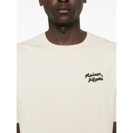 26SS 메종키츠네 핸드라이팅 컴포트 티셔츠 MM00126KJ7025 PELIC NEUTRALS - MAISON KITSUNE