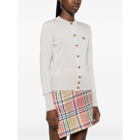 26SS 비비안웨스트우드 BEA 베아 니트 가디건 1803002P Y001A P403 GREY - VIVIENNE WESTWOOD