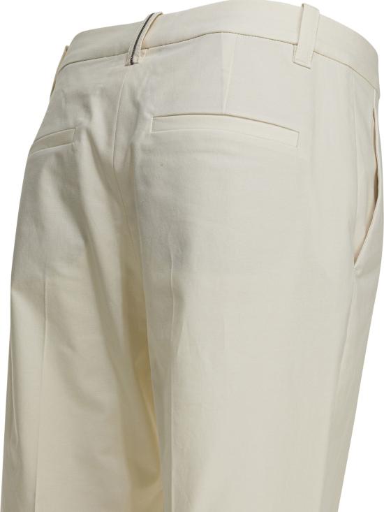 26SS 브루넬로 쿠치넬리 스트레이트 팬츠 M0F70P9169C8555 White - BRUNELLO CUCINELLI