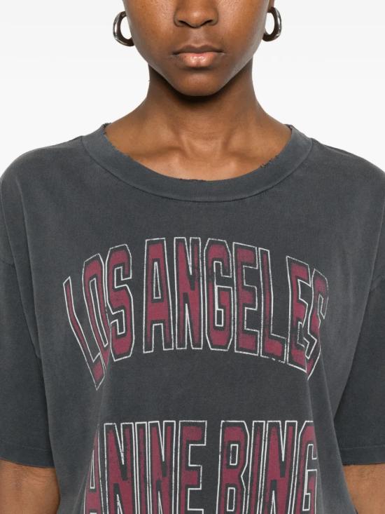 26SS 애니빙 반팔 티셔츠 A 08 11739 WBL1 Washed black - ANINE BING