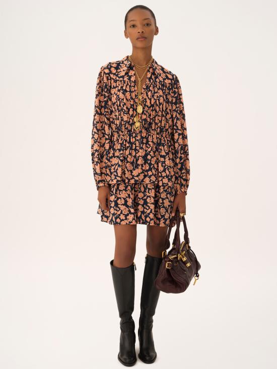 26SS 끌로에 미디 원피스 CH26SRO25307 9B0 MultiColour - CHLOE