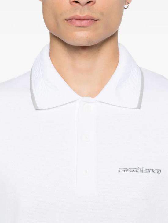 26SS 카사블랑카 폴로 티셔츠 MSP26JTP243 01 White - CASABLANCA