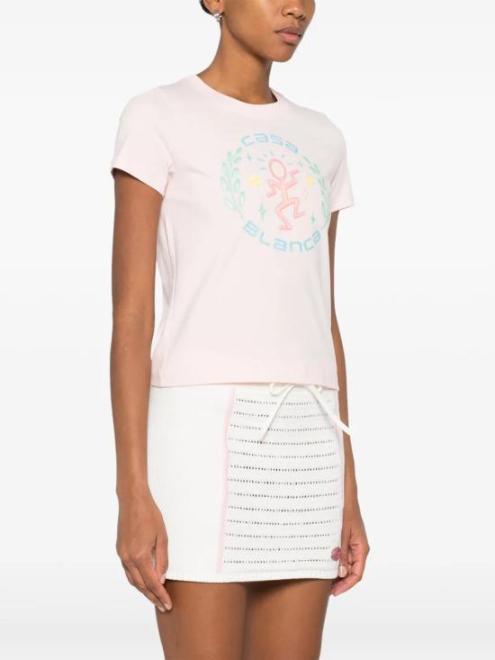 26SS 카사블랑카 반팔 티셔츠 WSP26JTS020 Pink - CASABLANCA