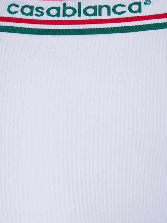 26SS 카사블랑카 숏팬츠 WSP26ACT025 01 White - CASABLANCA