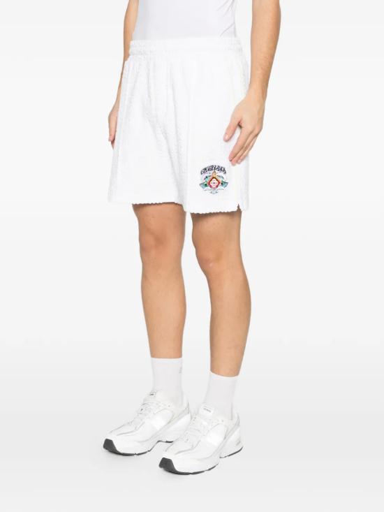 26SS 카사블랑카 숏팬츠 MSP26JTR271 03 White - CASABLANCA