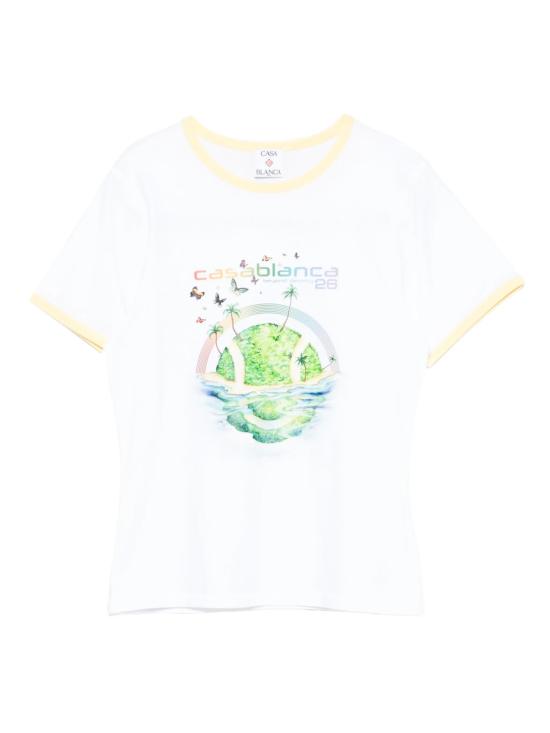26SS 카사블랑카 반팔 티셔츠 WSP26JTS049 01 White