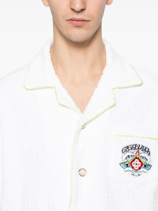 26SS 카사블랑카 반팔 셔츠 MSP26SH085 03 White - CASABLANCA