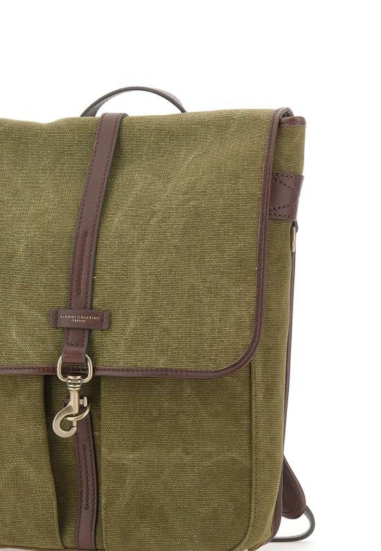 26SS 지아니 끼아리니 백팩 ZNU11628 TDSPORTYMILITARETMORO Green - GIANNI CHIARINI