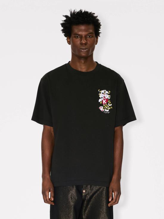 26SS 겐조 반팔 티셔츠 FG55TS4044SY 99J Black - KENZO