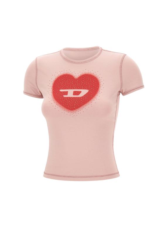 26SS 디젤 반팔 티셔츠 A20980 0QHHA33L Pink