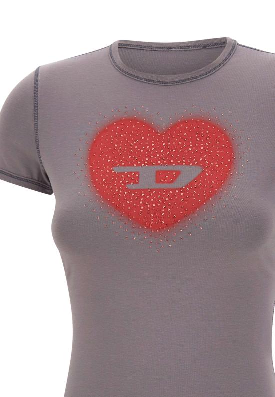 26SS 디젤 반팔 티셔츠 A20980 0QHHA96I Grey - DIESEL